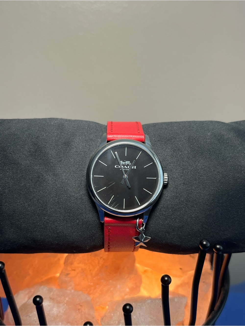 Coach Women's Red Leather Strap Watch - Picture 7 of 7